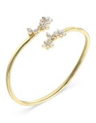 GUESS Отворена гривна от неръждаема стомана - Златист/Прозрачен