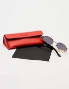 GUESS Овални слънчеви очила с метална рамка Златист