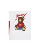 GUESS Памучна блуза с апликация мече и 2в1 дизайн