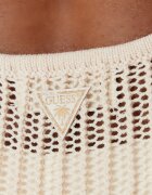 GUESS Плажна рокля Beachwear памук бежов XS-S миди вталена кройка