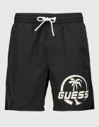 GUESS Плувни шорти с лого Черен