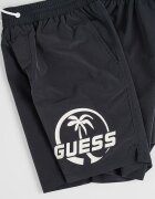 GUESS Плувни шорти с лого Черен