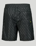 GUESS Плувни шорти с монограм Антрацитно сиво