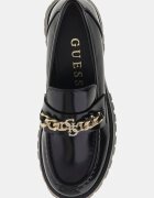 GUESS Полускосени скосени мокасини с верижка Черен