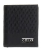 GUESS Портфейл Boston с прегъване и лого - Черен