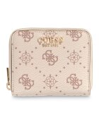 GUESS Портфейл Carrie от еко кожа с лого Бежов