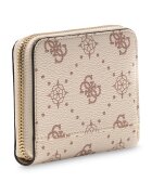GUESS Портфейл Carrie от еко кожа с лого Бежов