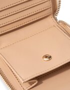 GUESS Портфейл Carrie от еко кожа с лого Бежов