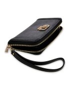 GUESS Портфейл Karnilla от еко кожа с монограм Черен