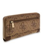 GUESS Портфейл Karnilla от еко кожа с монограм Тъмнокафяв/Светлокафяв
