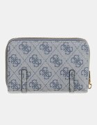 GUESS Портфейл Leona с лого Син