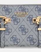 GUESS Портфейл Leona с лого Син