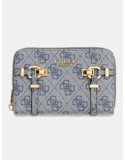 GUESS Портфейл Leona с лого - Син
