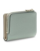 GUESS Портфейл от еко кожа Serenova с двойно прегъване и лого Персийско зелено