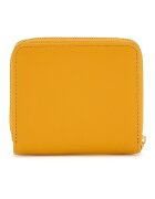 GUESS Портфейл от екологична кожа с ципdwqf Шафраново жълто 9x11x2