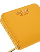 GUESS Портфейл от екологична кожа с ципdwqf Шафраново жълто 9x11x2