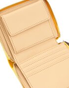 GUESS Портфейл с цип и лого Светло жълто
