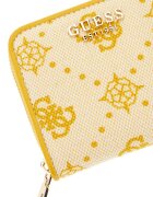 GUESS Портфейл с цип и лого Светло жълто