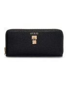 GUESS Портфейл Yesba с цип Златист/Избеляло черно