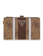 GUESS Портмоне Laurel от еко кожа с лого Светлокафяв
