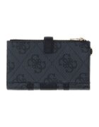 GUESS Портмоне Laurel от еко кожа с лого Въглен сиво