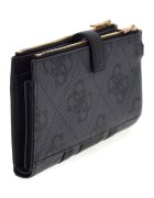 GUESS Портмоне Laurel от еко кожа с лого Въглен сиво