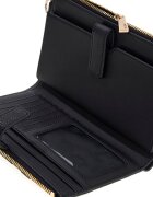 GUESS Портмоне Laurel от еко кожа с лого Въглен сиво