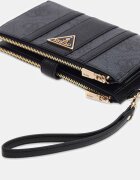 GUESS Портмоне Laurel от еко кожа с лого Въглен сиво