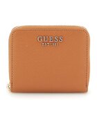GUESS Портмоне Laurel от еко кожа с цип Канелено кафяво