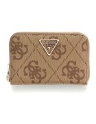 GUESS Портмоне Laurel с лого Светлокафяв