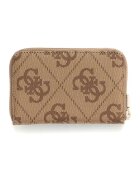 GUESS Портмоне Laurel с лого Светлокафяв