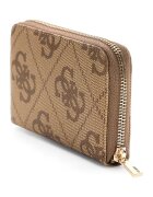 GUESS Портмоне Laurel с лого Светлокафяв
