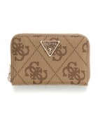 GUESS Портмоне Laurel с лого - Светлокафяв