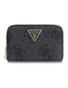 GUESS Портмоне Laurel с лого Въглен сиво