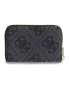 GUESS Портмоне Laurel с лого Въглен сиво
