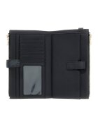 GUESS Портмоне Laurel с цип и монограм Въглен сиво