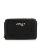 GUESS Портмоне от еко кожа с връзка Черен