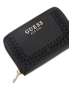GUESS Портмоне от еко кожа с връзка Черен
