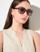 GUESS Правоъгълни слънчеви очила Прашен люляк