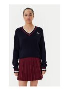 GUESS Пуловер от акрилна смес с V-образно деколте и дълги ръкави