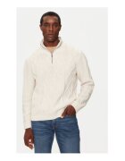 GUESS Пуловер regular fit с бродирана висока яка