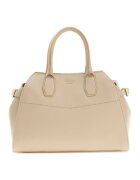 GUESS Ръчна чанта от еко кожа с цип - Светло бежово