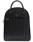 GUESS Раница Cheryl от еко кожа със сплетен дизайн Черен