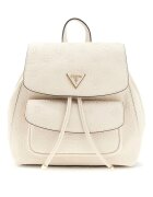 GUESS Раница Cresidia II от еко кожа с монограм Слонова кост