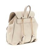 GUESS Раница Cresidia II от еко кожа с монограм Слонова кост