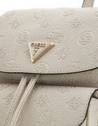 GUESS Раница Cresidia II от еко кожа с монограм Слонова кост