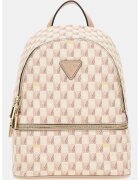 GUESS Раница Follie с принт с регулируеми презрамки - Черен/Мръснобял