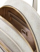 GUESS Раница Manhattan II от еко кожа с монограм Светло сив