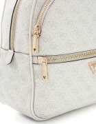 GUESS Раница Manhattan II от еко кожа с монограм Светло сив