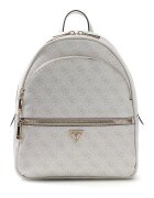 GUESS Раница Manhattan II от еко кожа с монограм - Светло сив